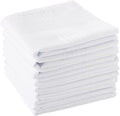 Scotamalone Men's Handkerchiefs 100% Soft Cotton White Hankie Hankerchieves